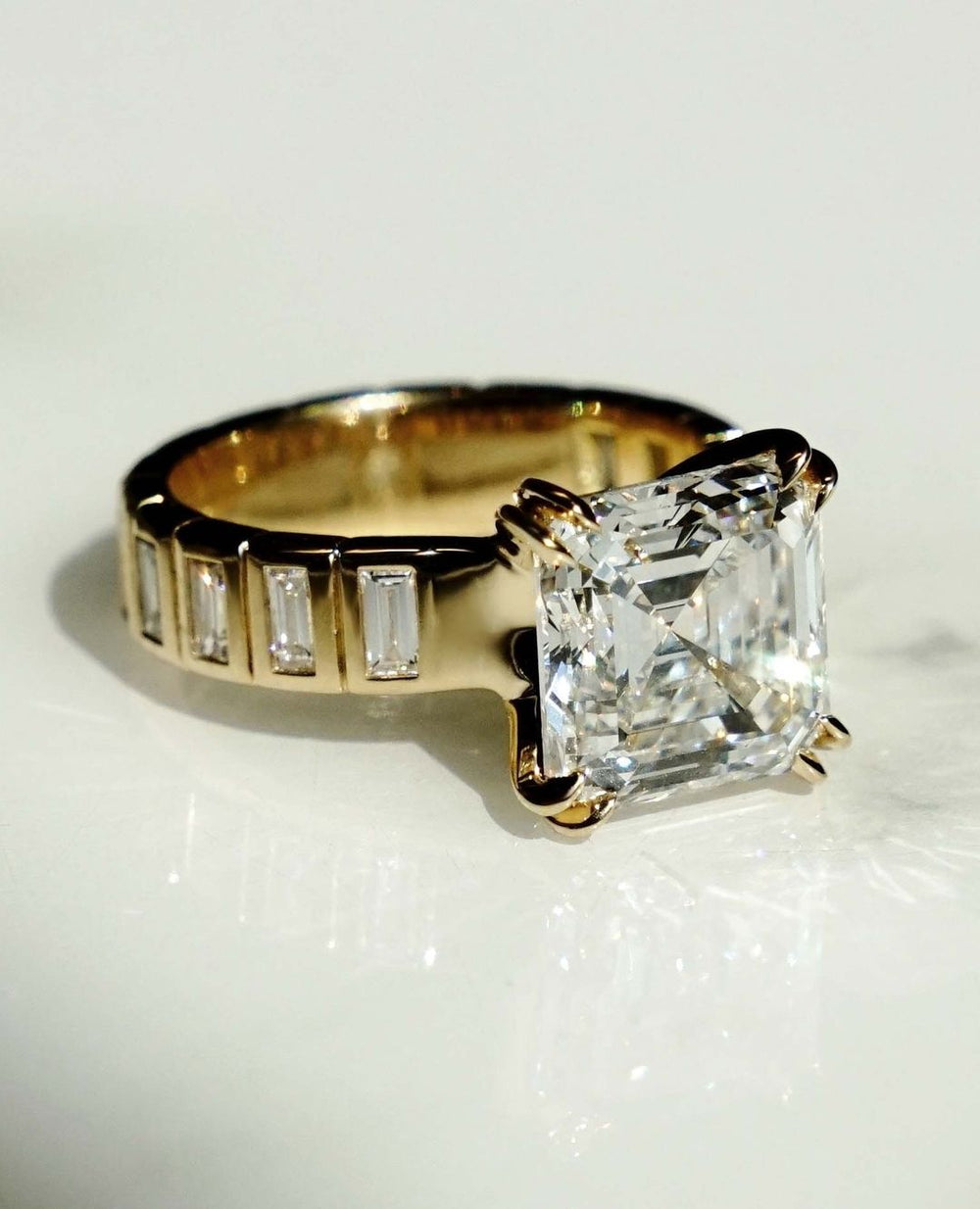 Asscher Cut Labgrown Engagement Ring