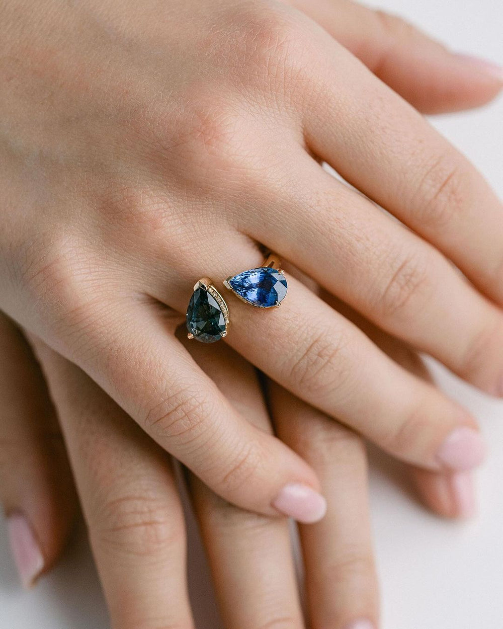 Toi Et Moi Two Pear Cut Labgrown Engagement Ring