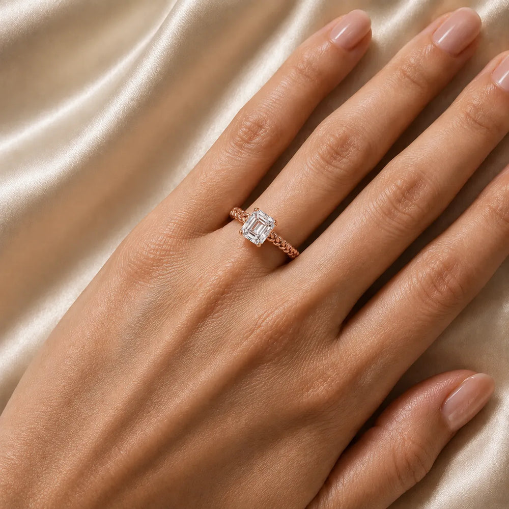 Vintage-Inspired Solitaire Ring with Twisted