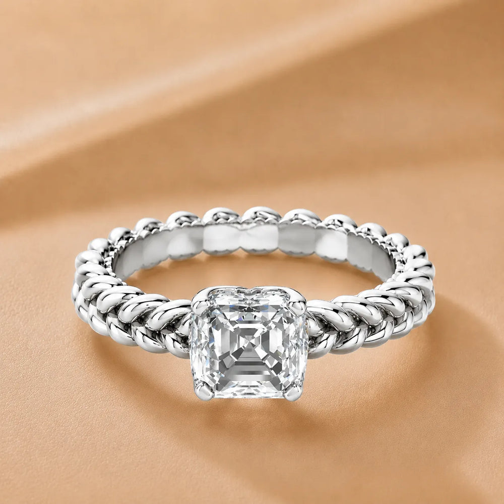 Vintage-Inspired Solitaire Ring with Twisted