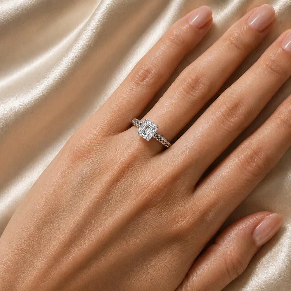 Vintage-Inspired Solitaire Ring with Twisted