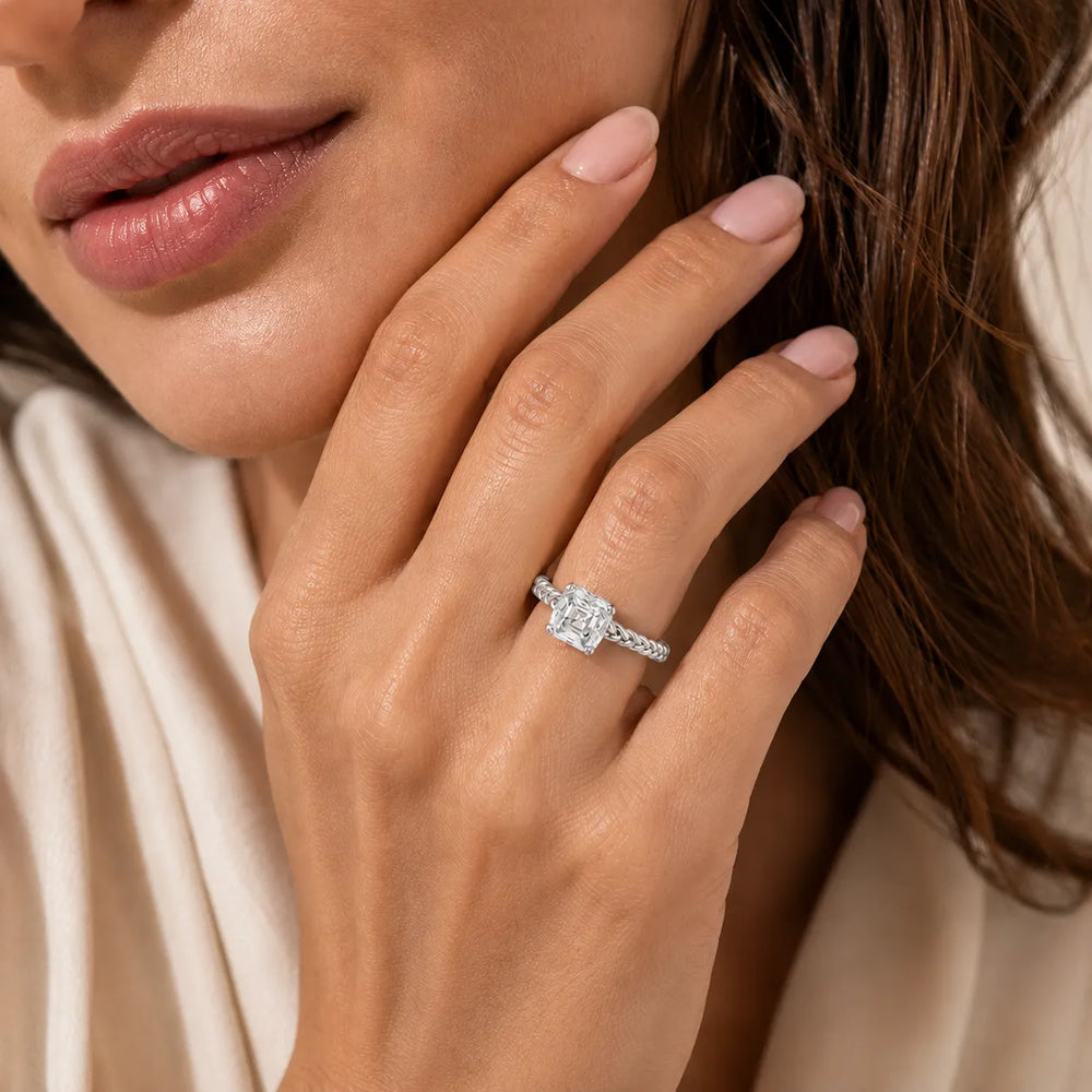 Vintage-Inspired Solitaire Ring with Twisted