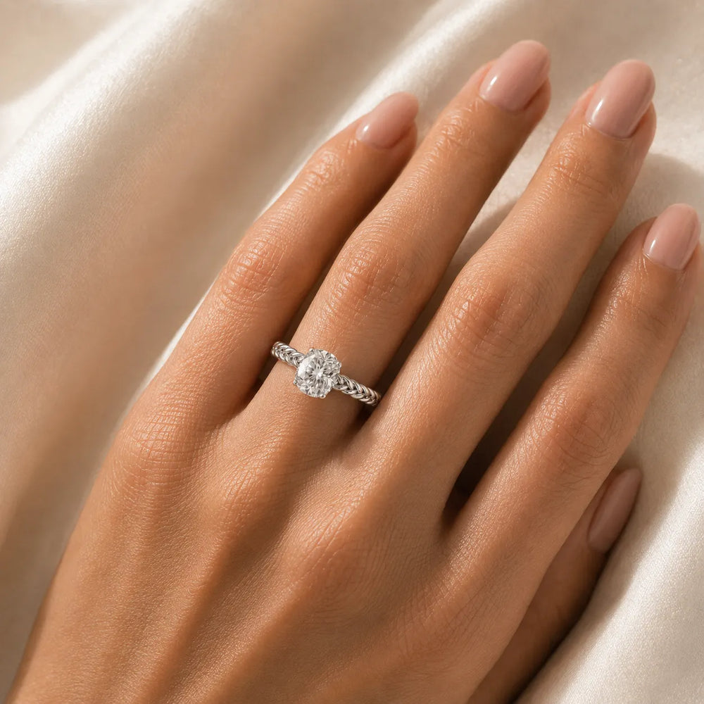 Vintage-Inspired Solitaire Ring with Twisted