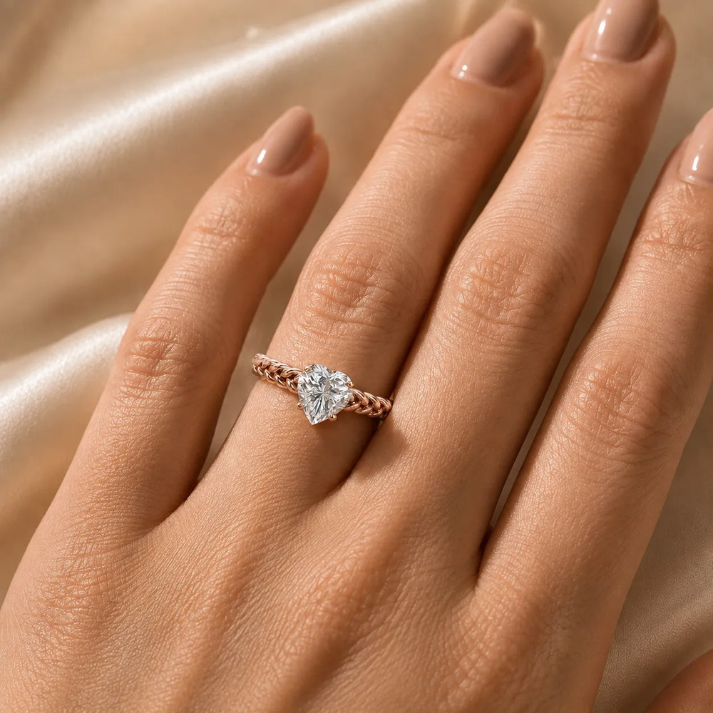 Vintage-Inspired Solitaire Ring with Twisted