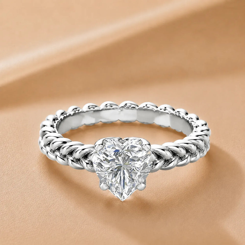 Vintage-Inspired Solitaire Ring with Twisted