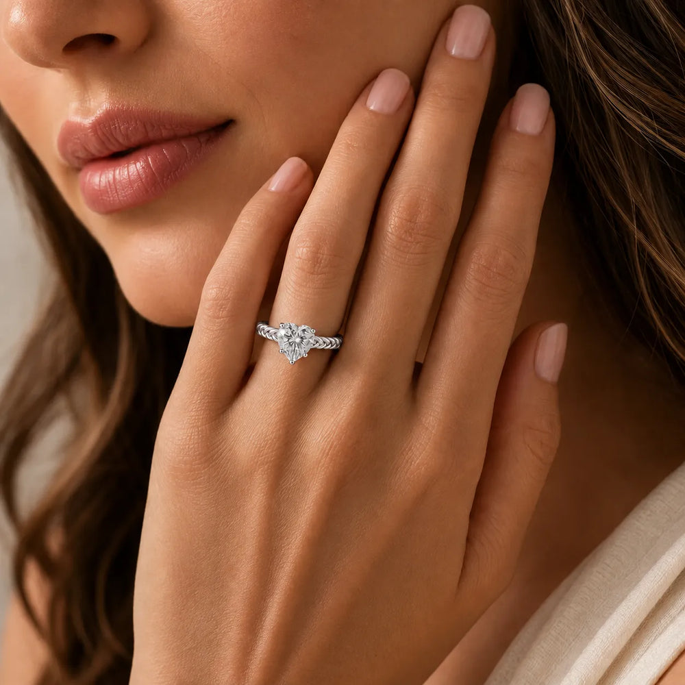 Vintage-Inspired Solitaire Ring with Twisted