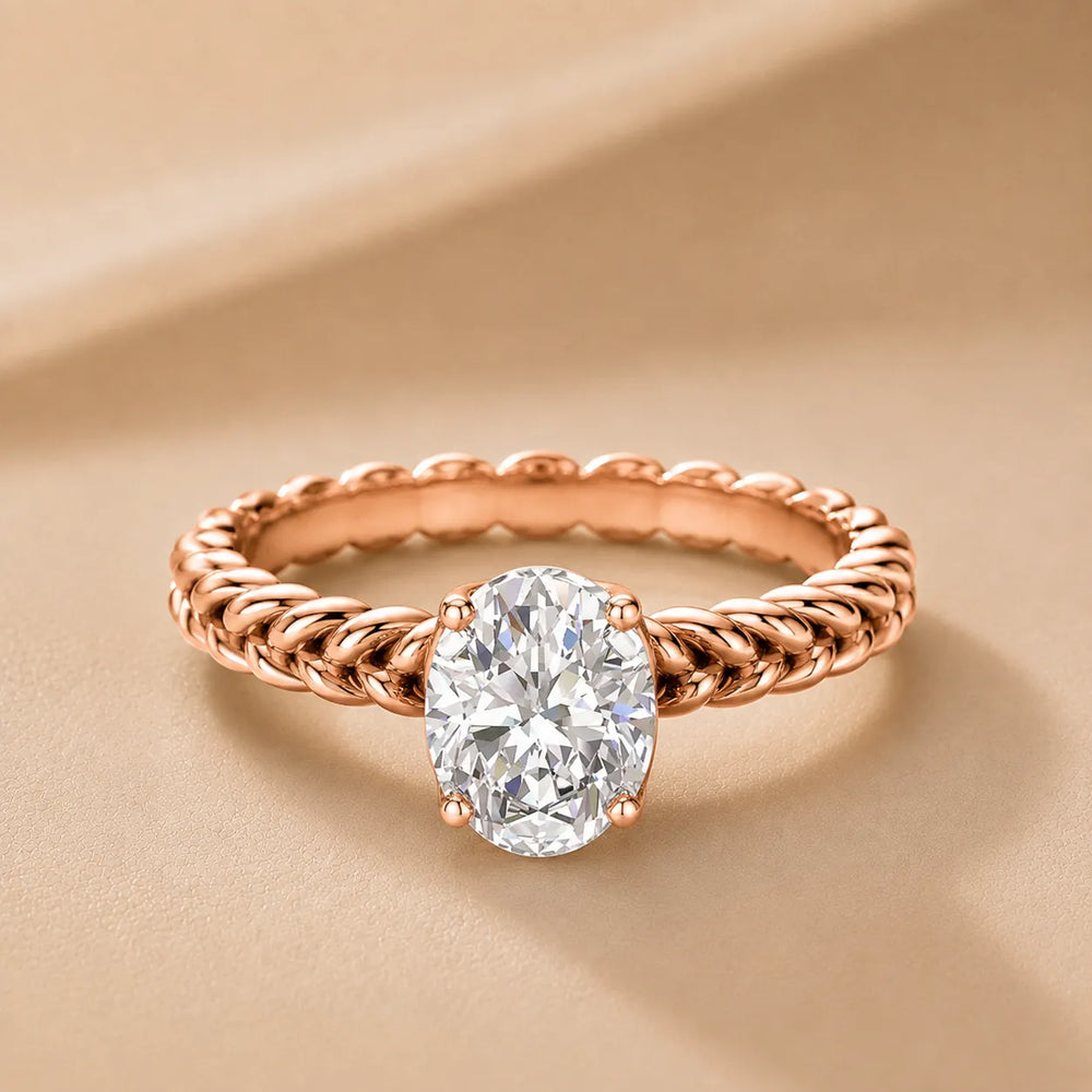 Vintage-Inspired Solitaire Ring with Twisted