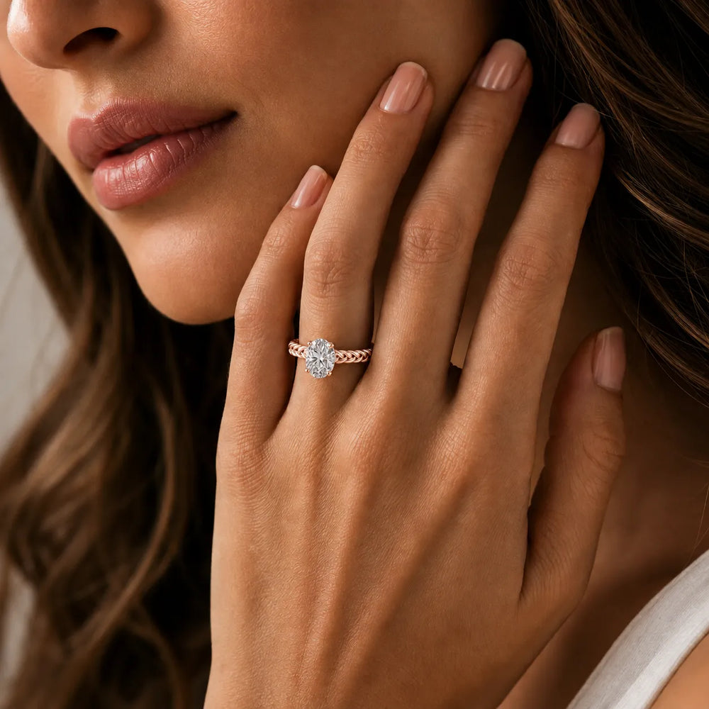 Vintage-Inspired Solitaire Ring with Twisted