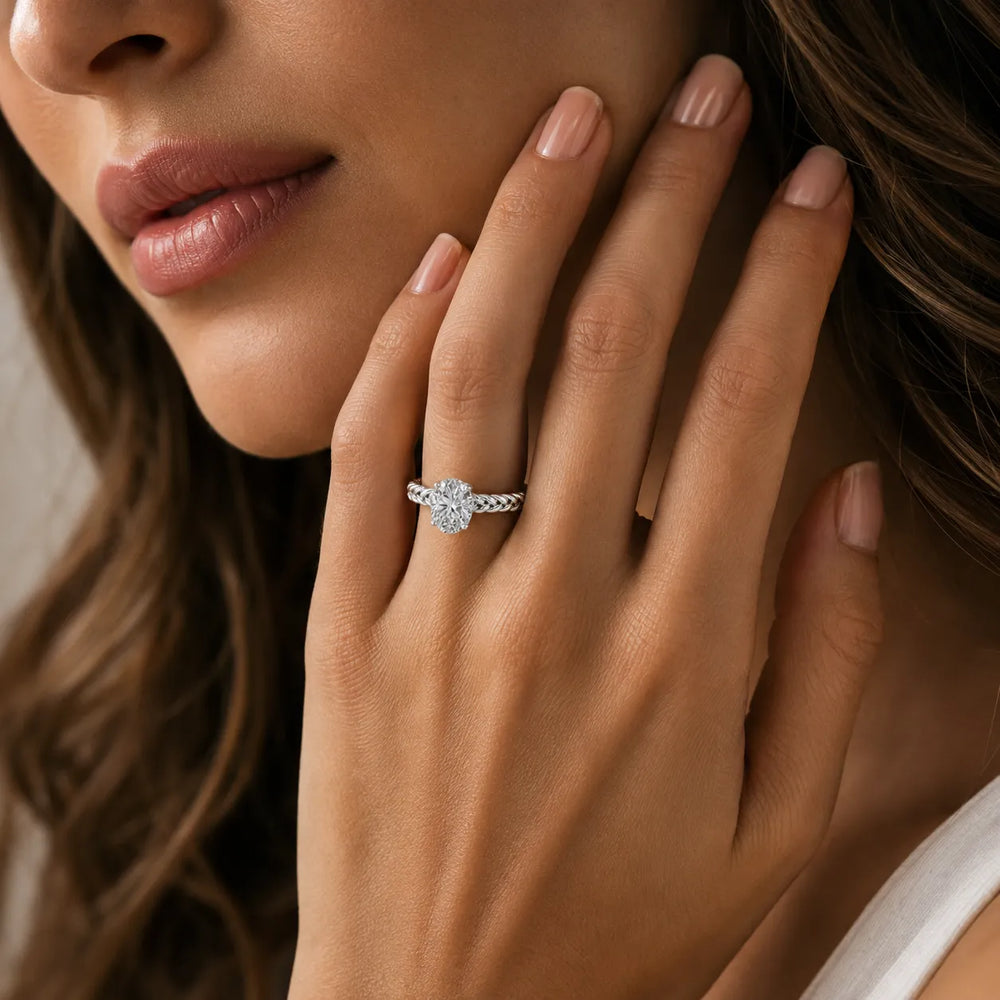 Vintage-Inspired Solitaire Ring with Twisted