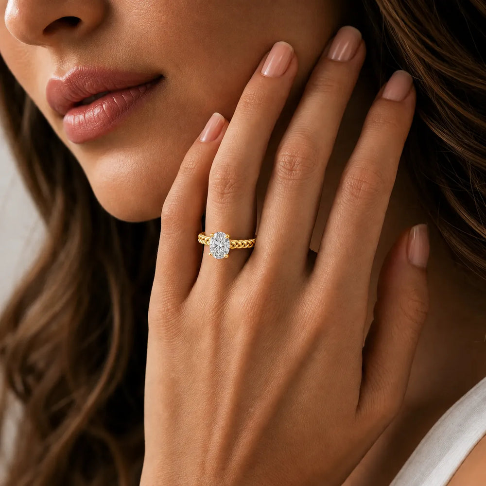Vintage-Inspired Solitaire Ring with Twisted