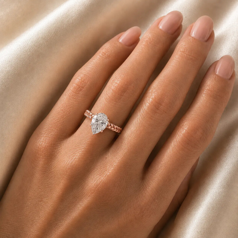 Vintage-Inspired Solitaire Ring with Twisted