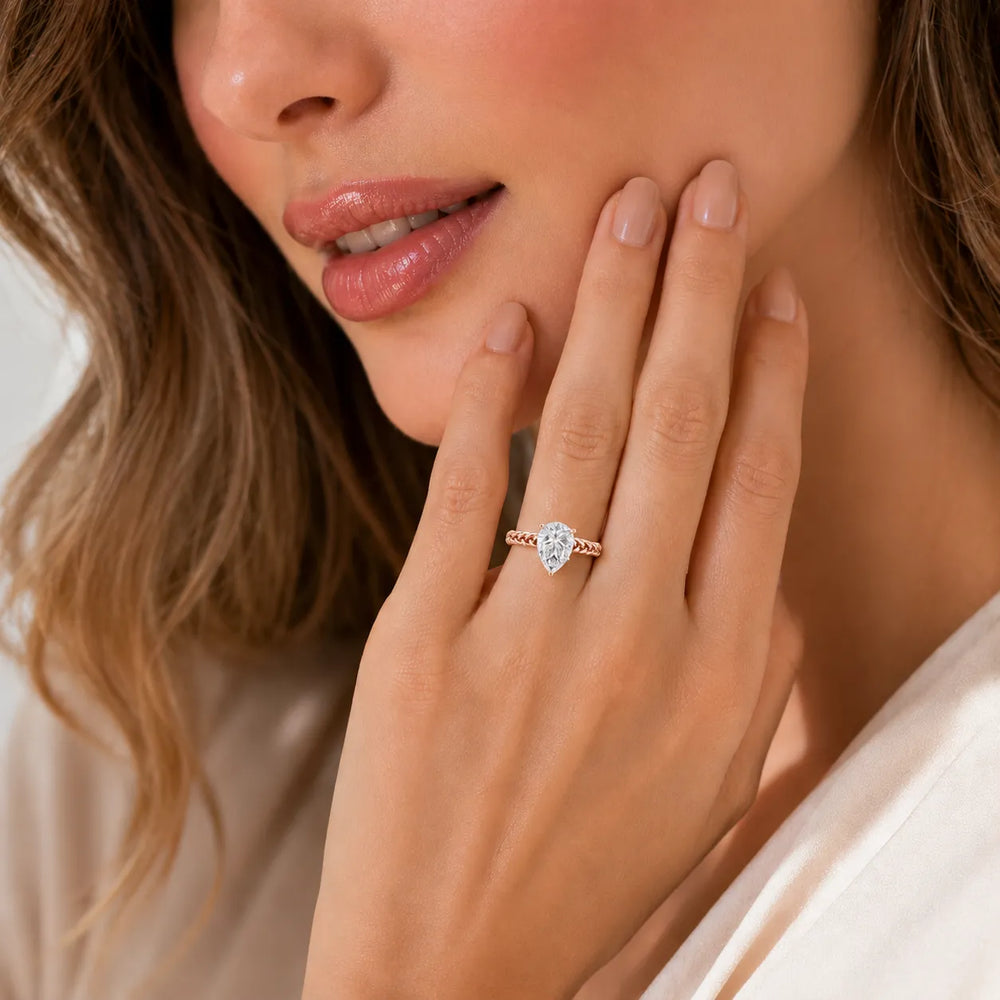 Vintage-Inspired Solitaire Ring with Twisted