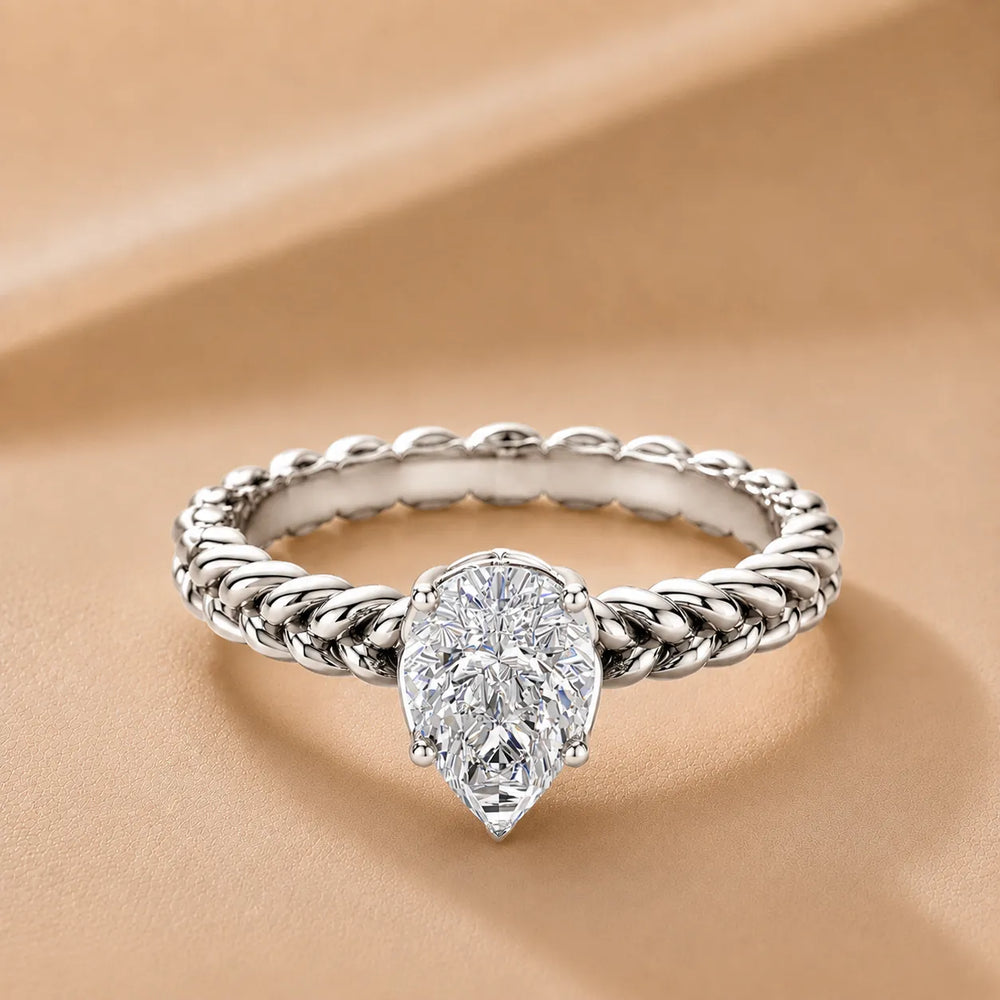Vintage-Inspired Solitaire Ring with Twisted
