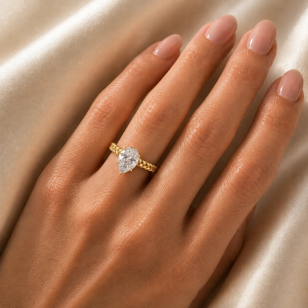 Vintage-Inspired Solitaire Ring with Twisted