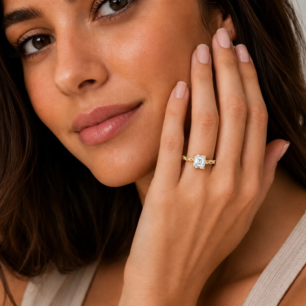 Cushion Cut Twisted Engagement Ring