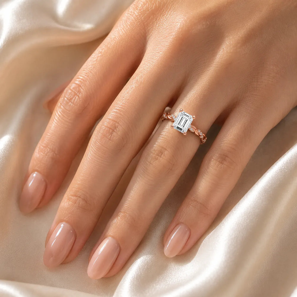 Cushion Cut Twisted Engagement Ring