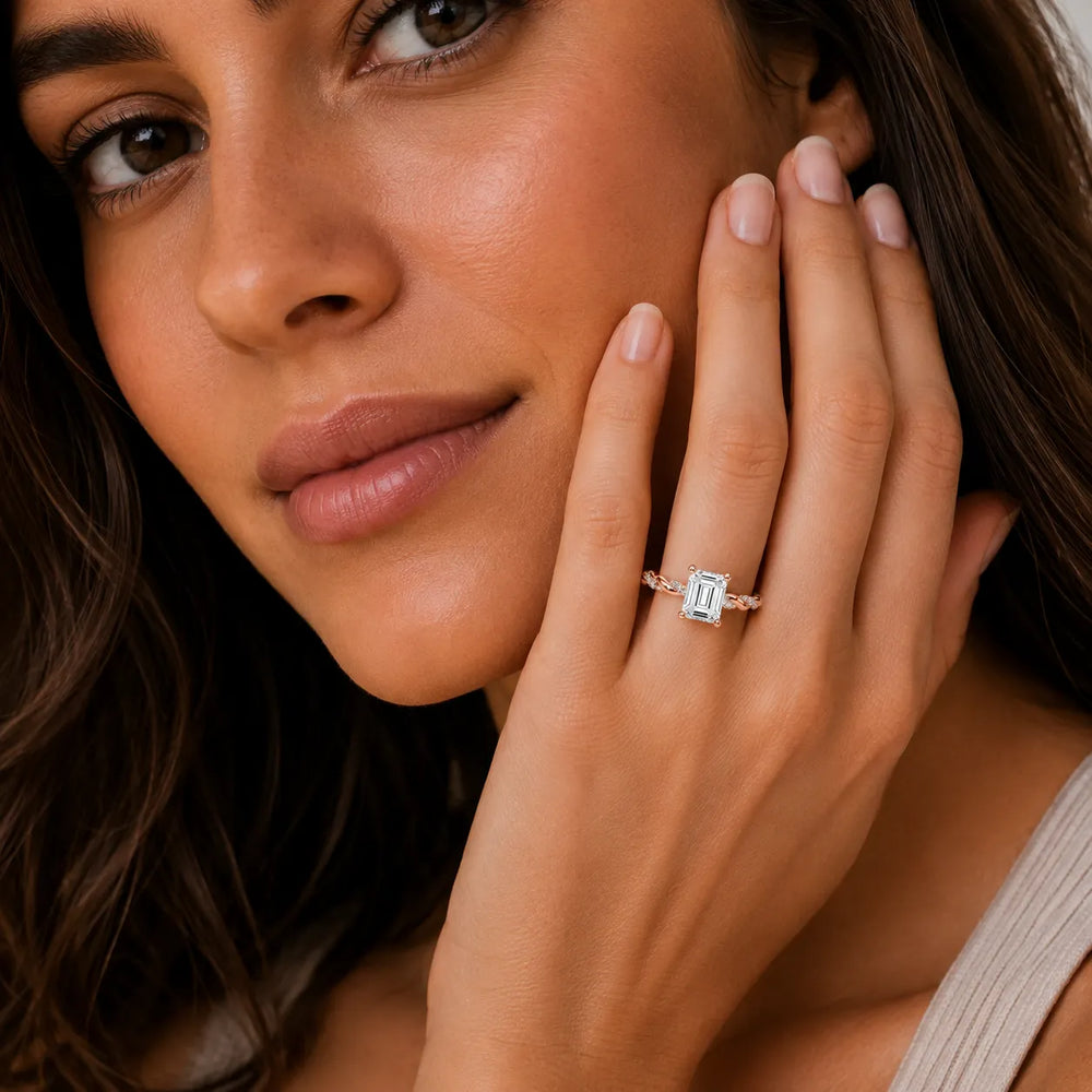 Cushion Cut Twisted Engagement Ring