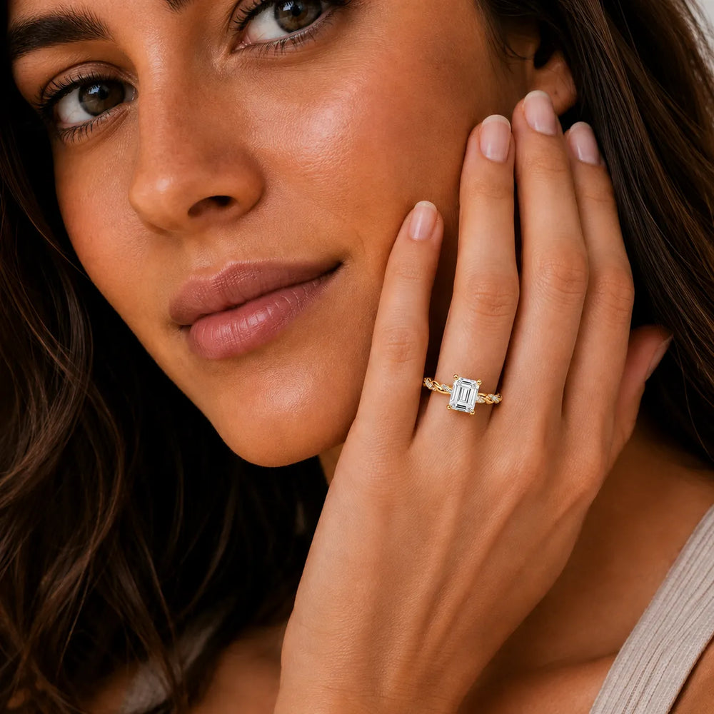 Cushion Cut Twisted Engagement Ring