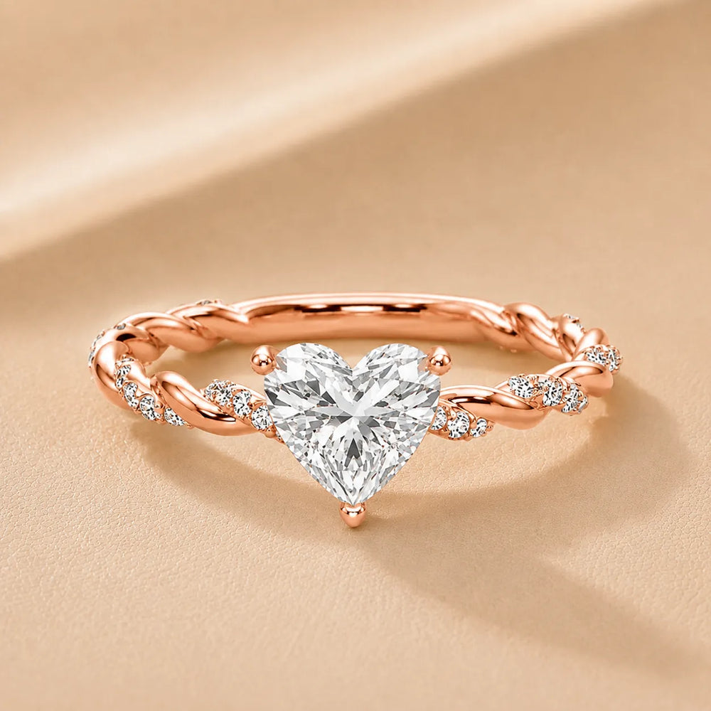 Cushion Cut Twisted Engagement Ring