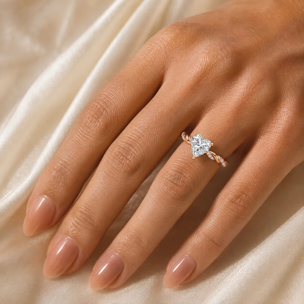 Cushion Cut Twisted Engagement Ring