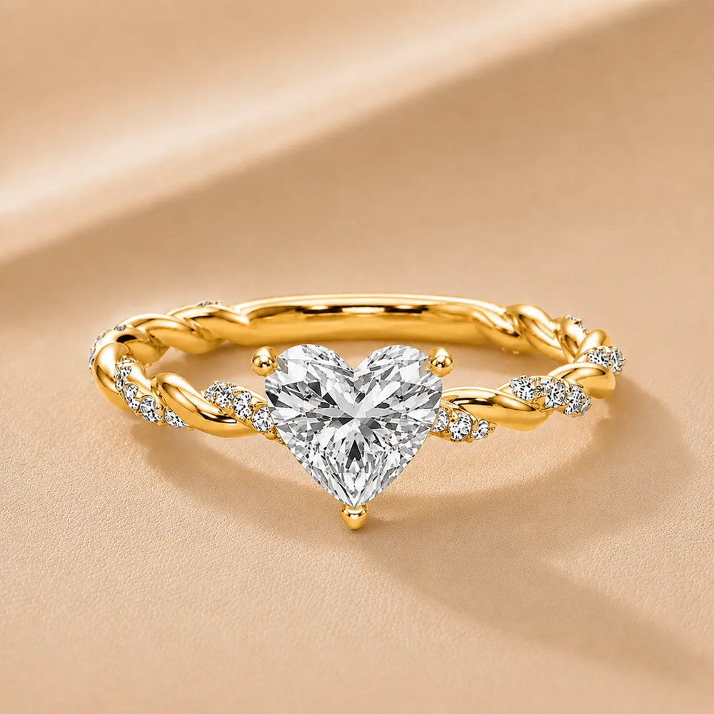 Cushion Cut Twisted Engagement Ring