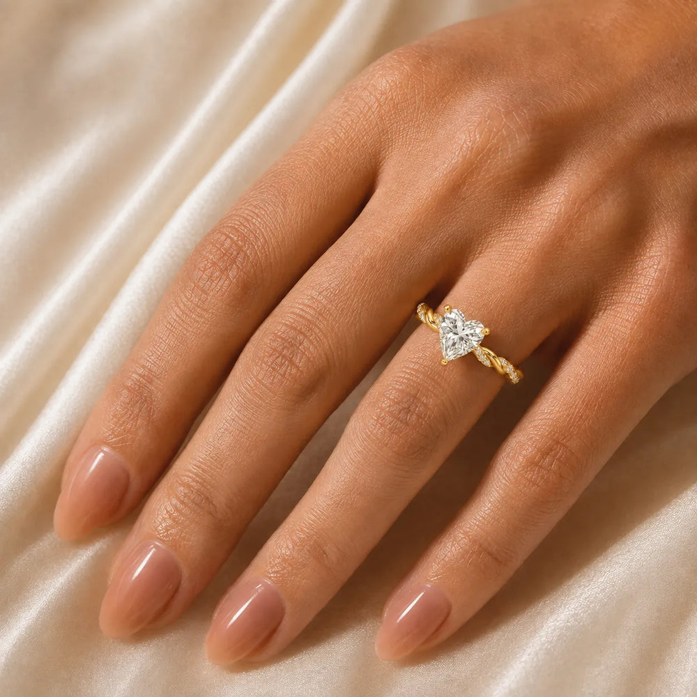 Cushion Cut Twisted Engagement Ring