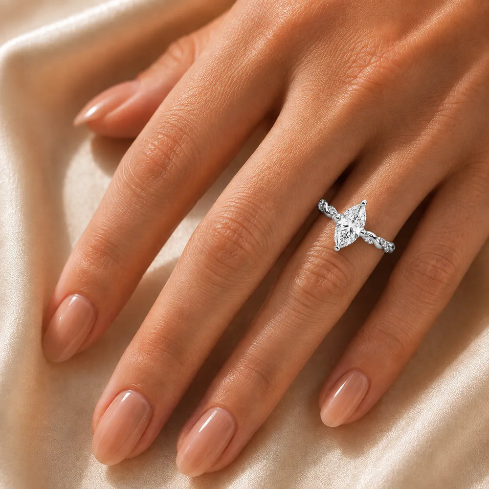 Cushion Cut Twisted Engagement Ring