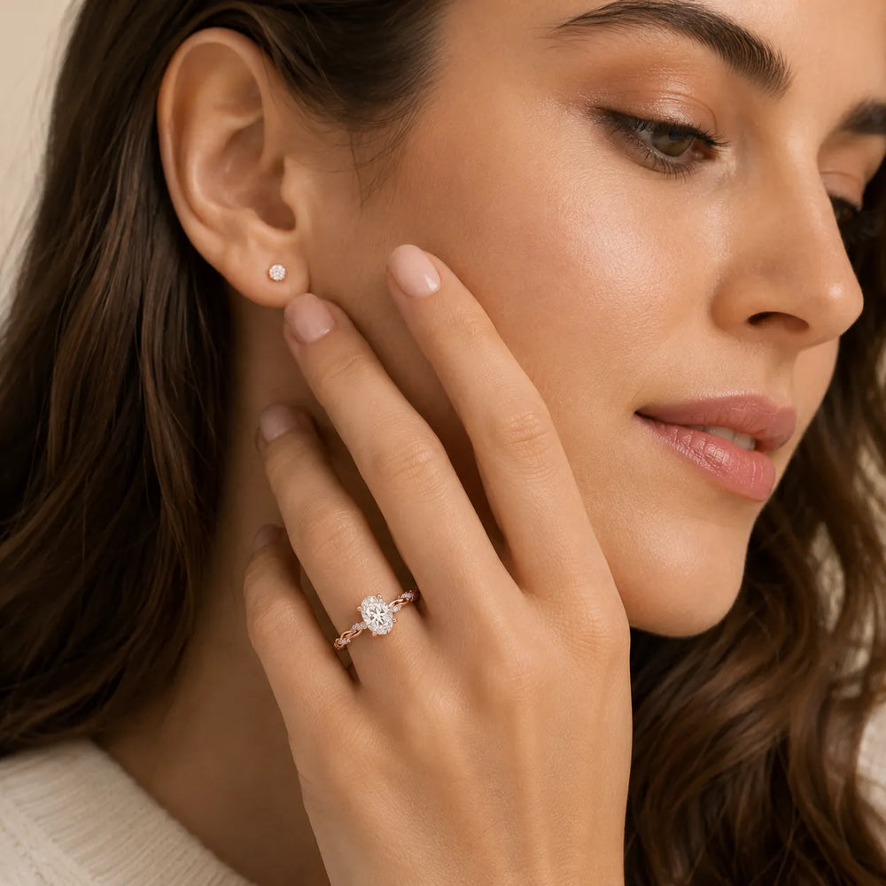 Cushion Cut Twisted Engagement Ring