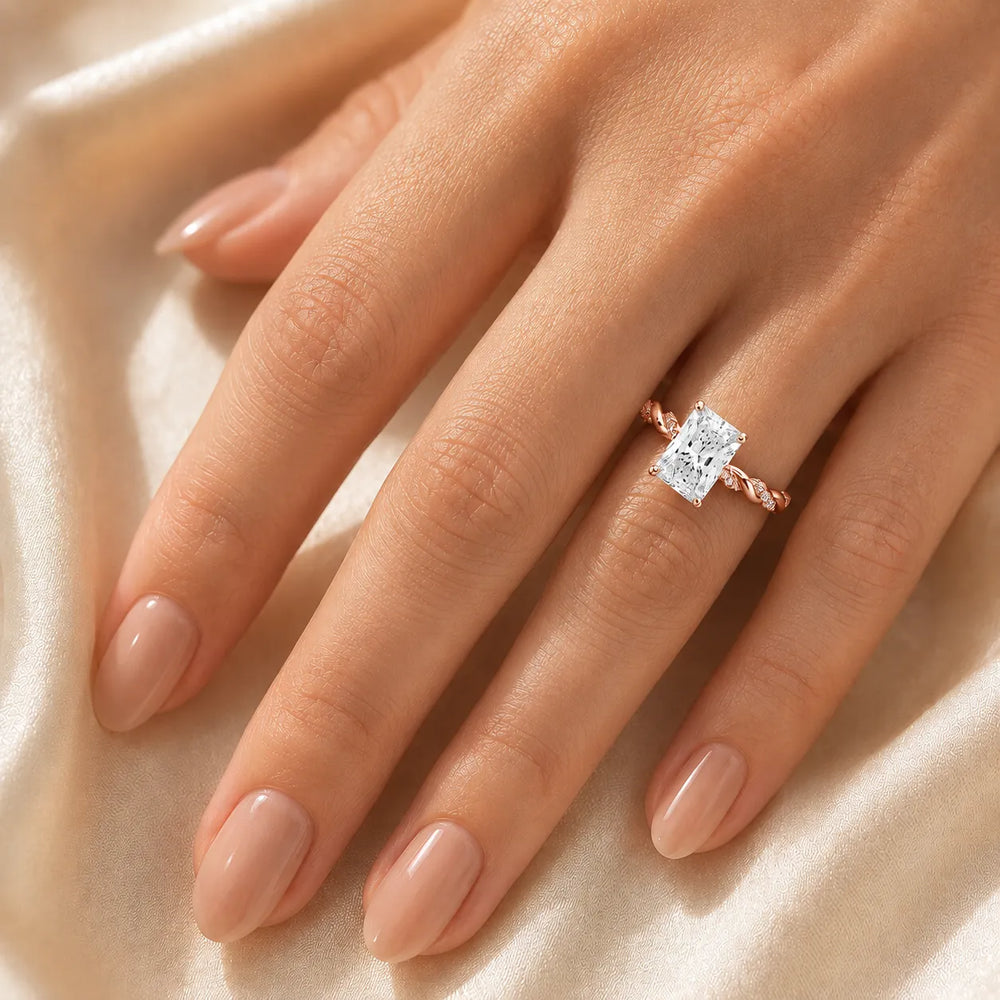 Cushion Cut Twisted Engagement Ring