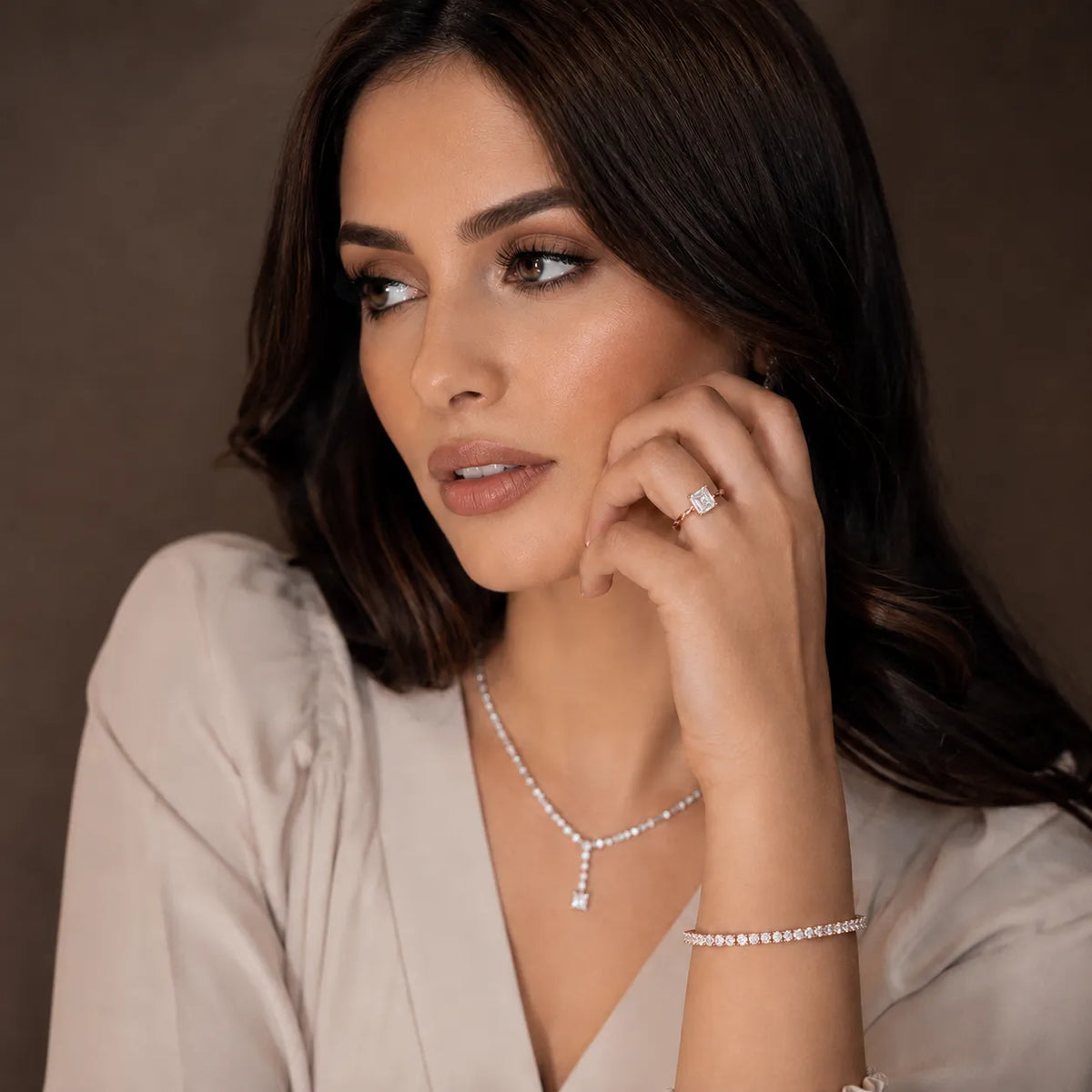 Iris Twist Asscher Diamond Engagement Ring