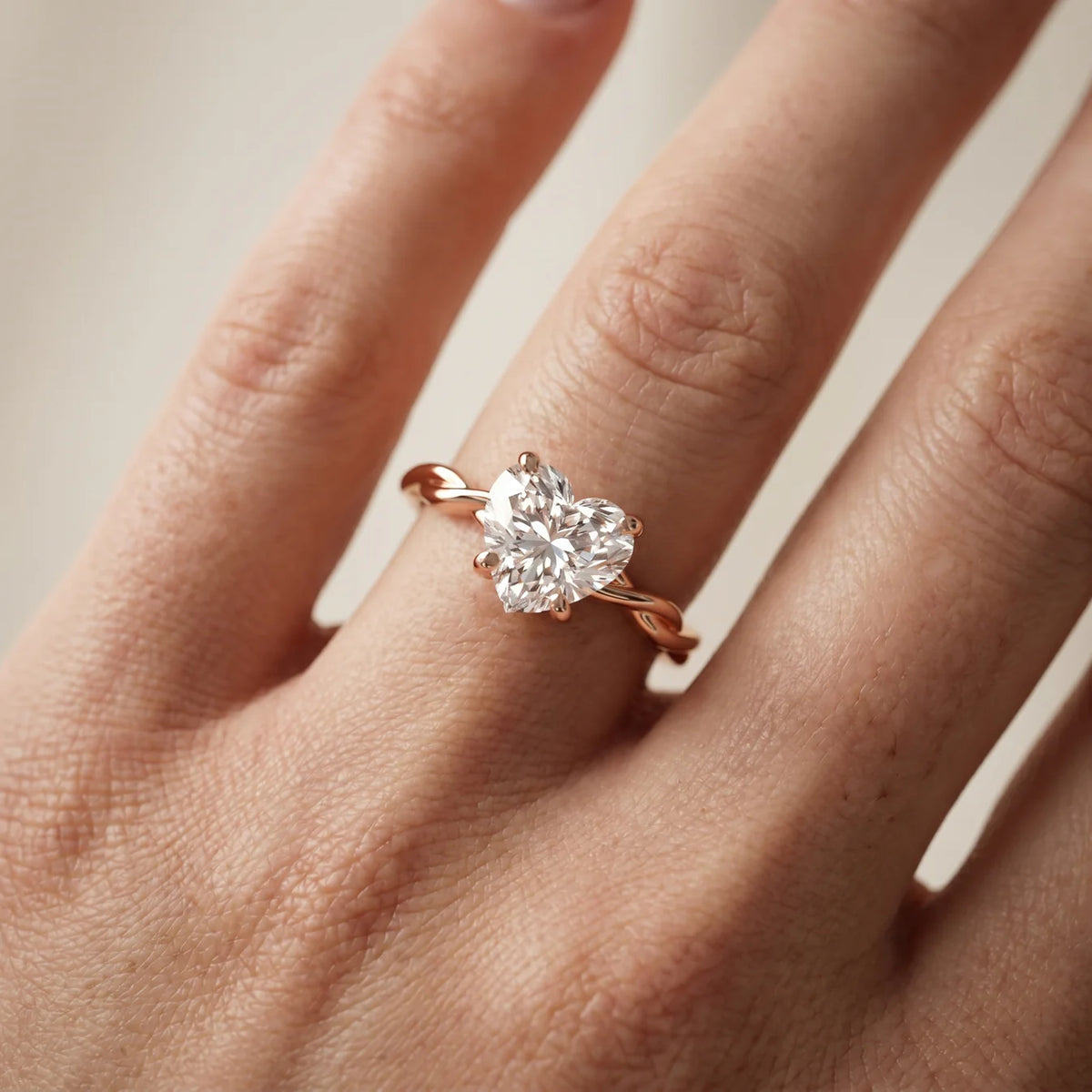 Iris Twist Asscher Diamond Engagement Ring
