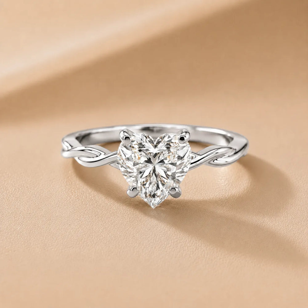 Iris Twist Asscher Diamond Engagement Ring