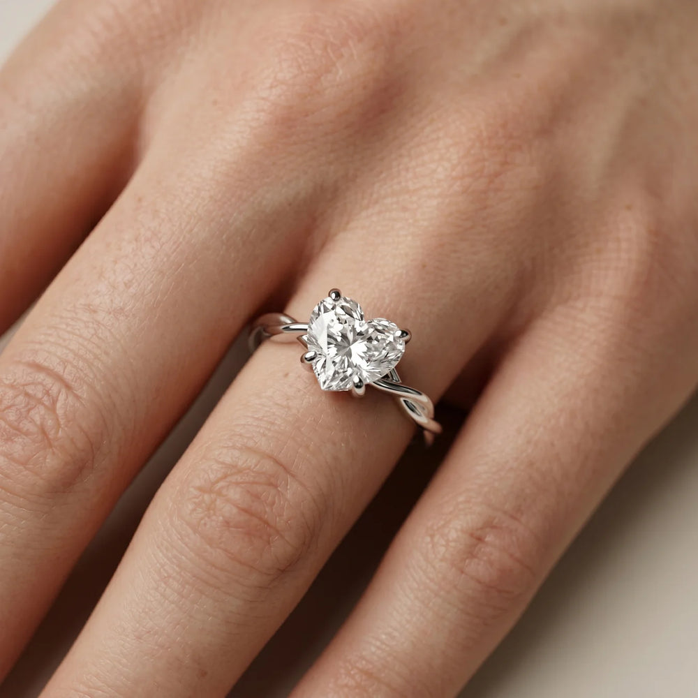 Iris Twist Asscher Diamond Engagement Ring