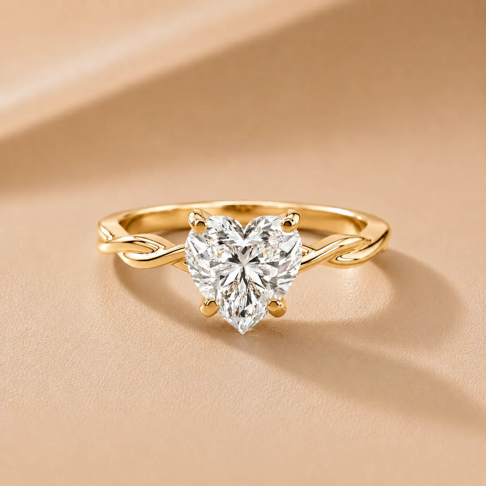Iris Twist Asscher Diamond Engagement Ring