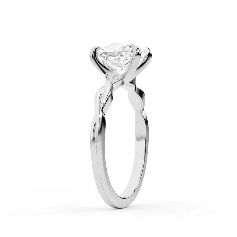 Iris Twist Asscher Diamond Engagement Ring