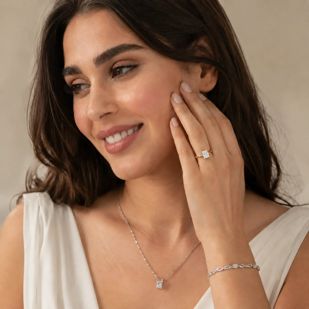 Iris Vintage Heart Diamond Engagement Ring