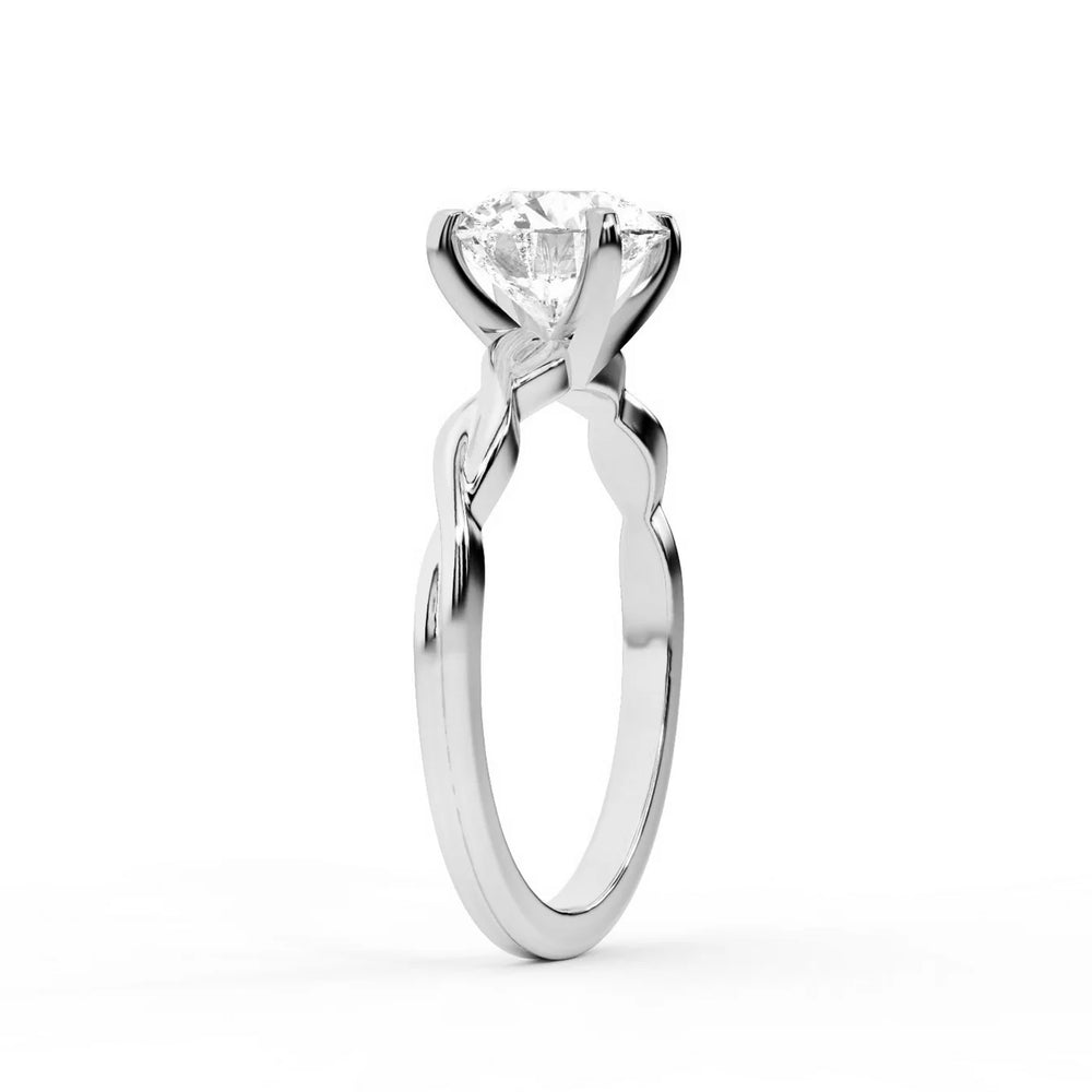 Iris Twist Asscher Diamond Engagement Ring