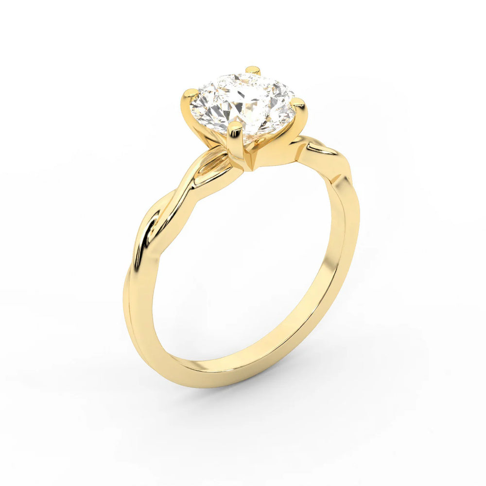 Iris Twist Asscher Diamond Engagement Ring