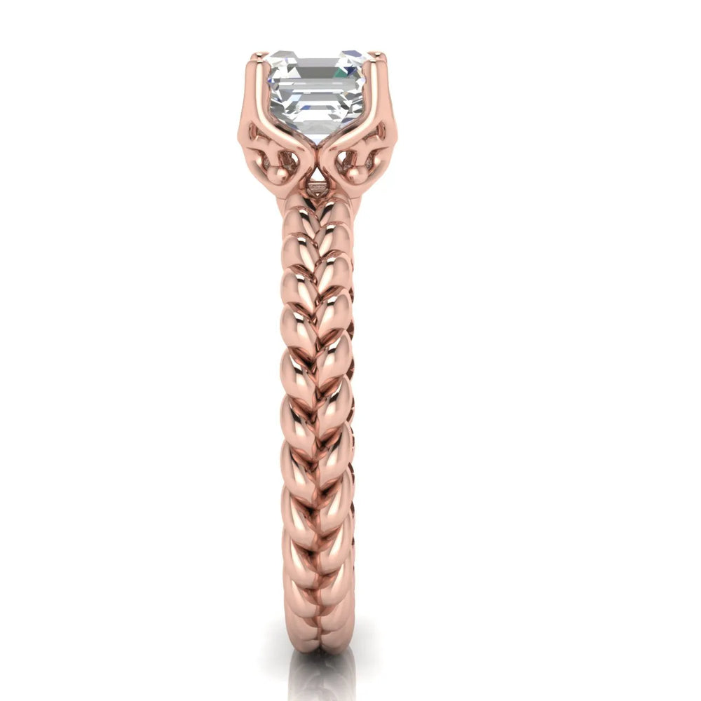 Vintage-Inspired Solitaire Ring with Twisted