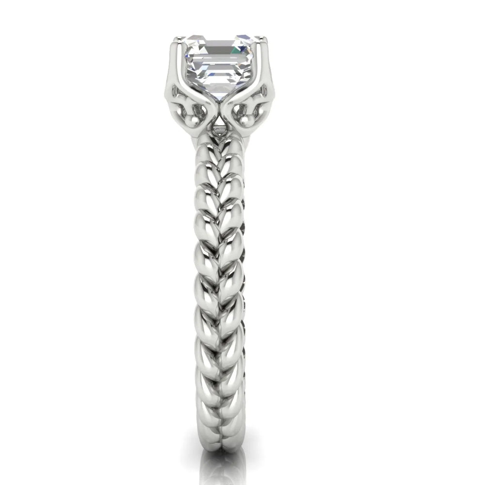 Vintage-Inspired Solitaire Ring with Twisted