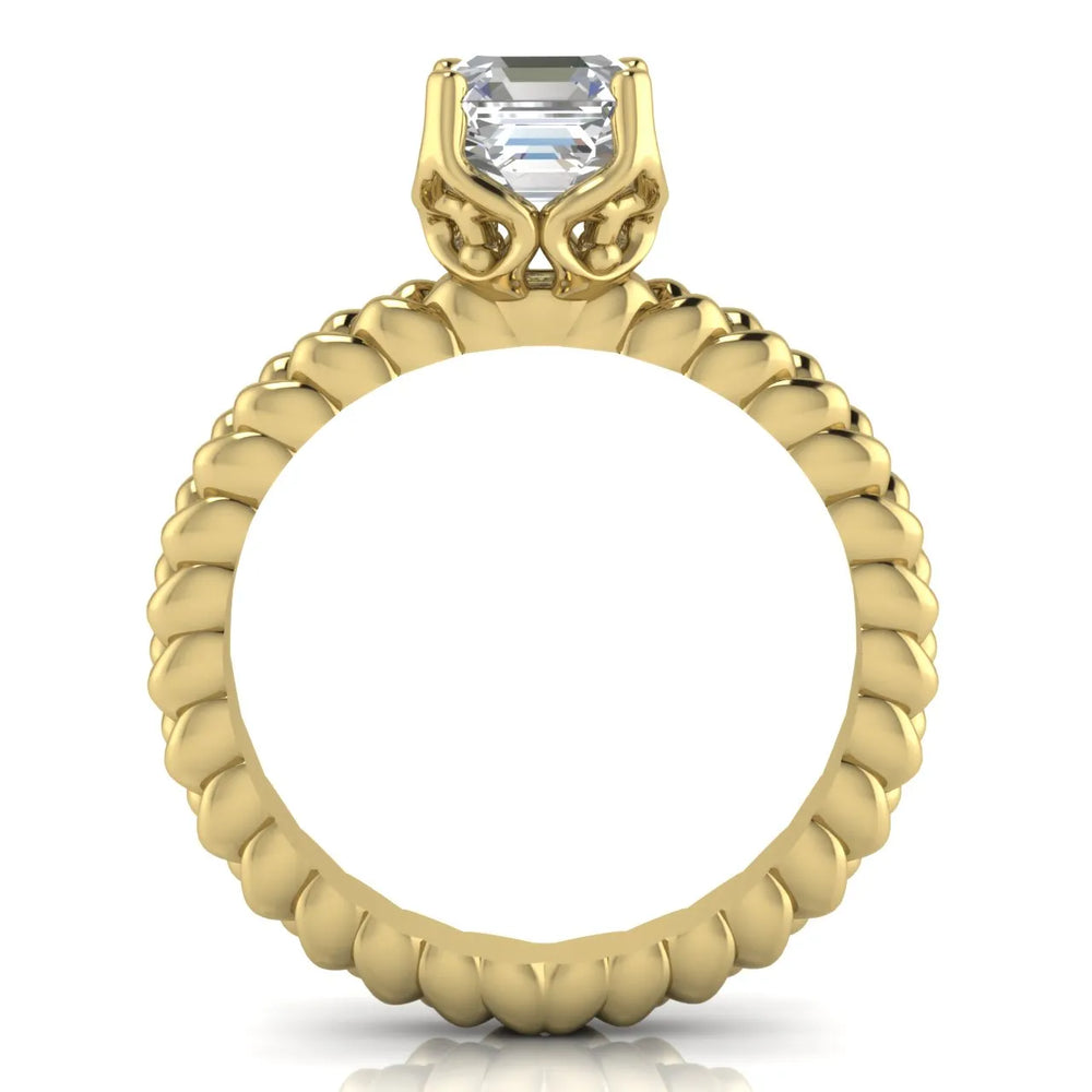 Vintage-Inspired Solitaire Ring with Twisted