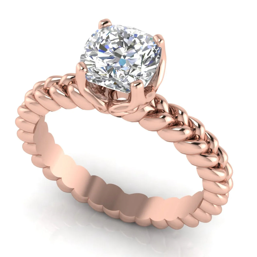 Vintage-Inspired Solitaire Ring with Twisted
