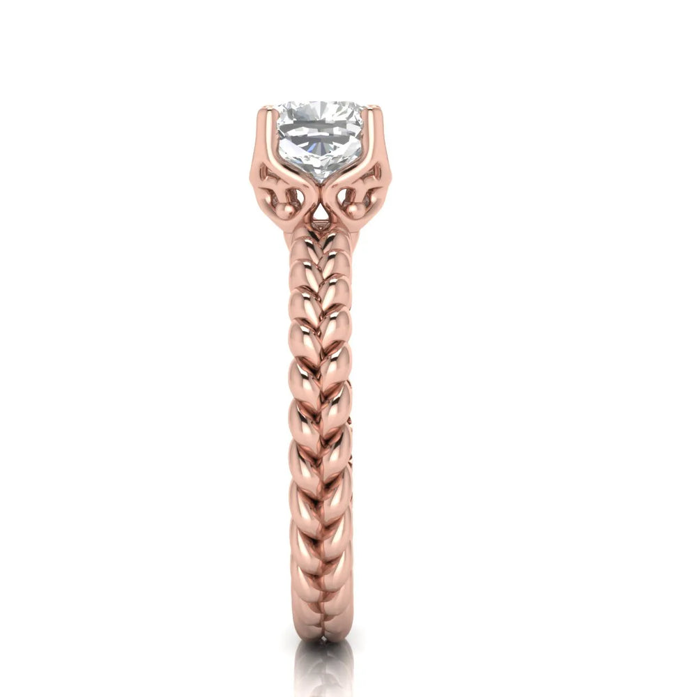 Vintage-Inspired Solitaire Ring with Twisted