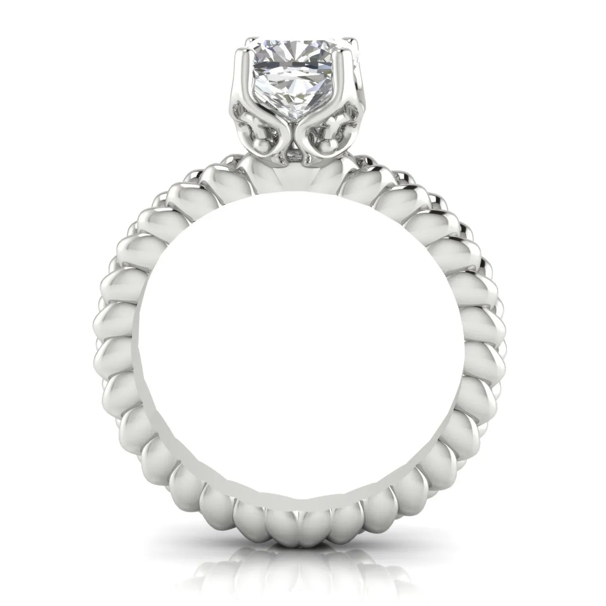 Vintage-Inspired Solitaire Ring with Twisted Band