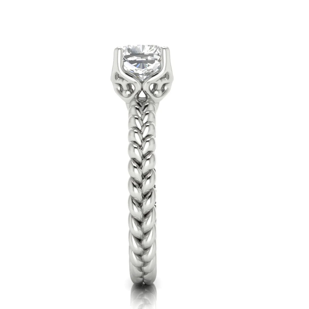 Vintage-Inspired Solitaire Ring with Twisted