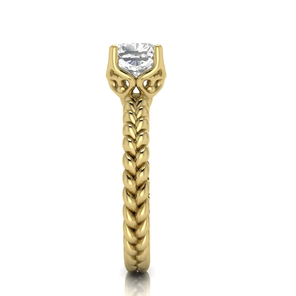 Vintage-Inspired Solitaire Ring with Twisted