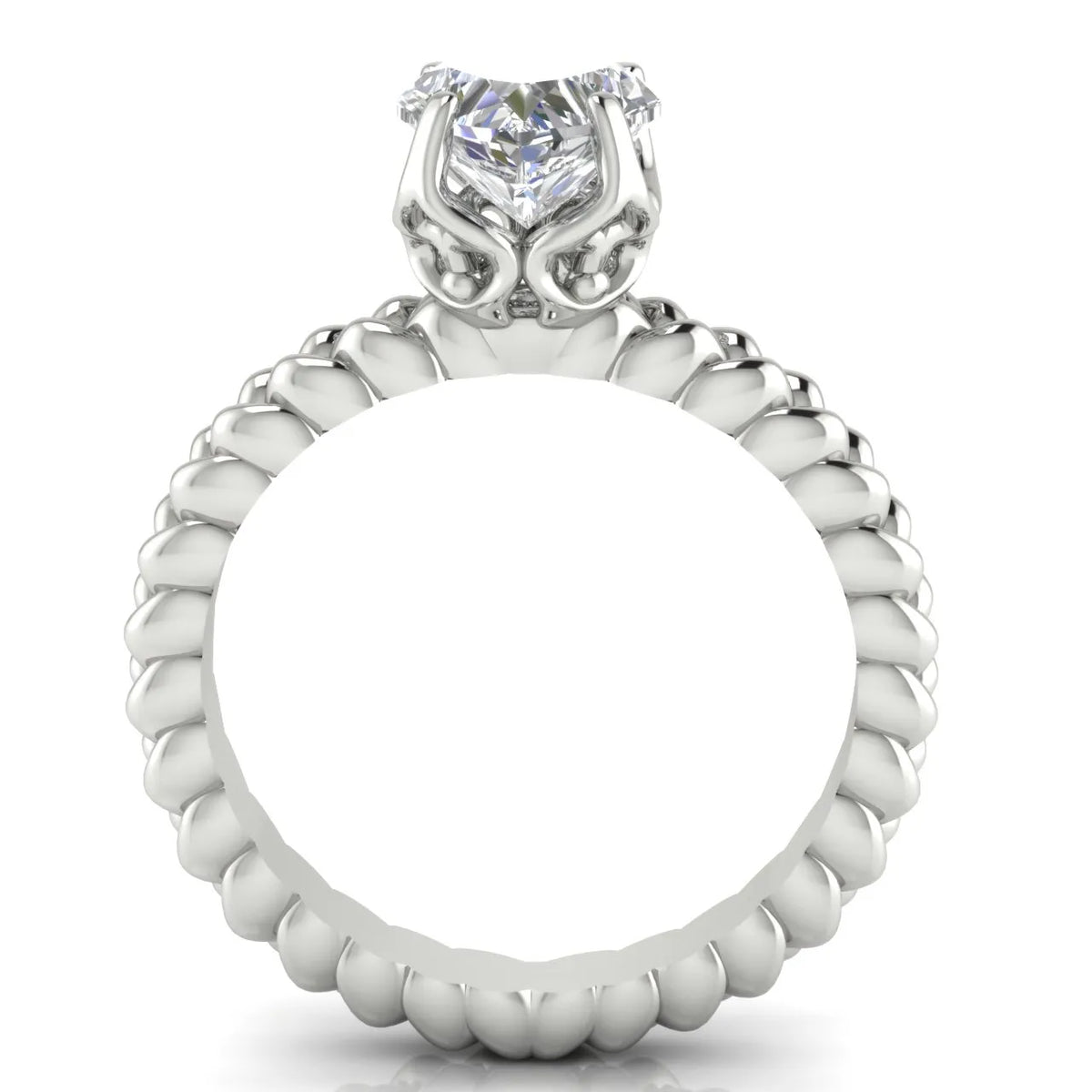 Vintage-Inspired Solitaire Ring with Twisted Band