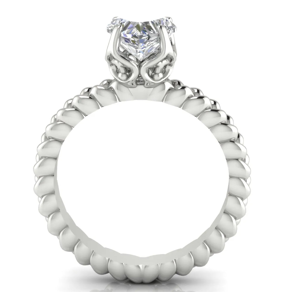 Vintage-Inspired Solitaire Ring with Twisted