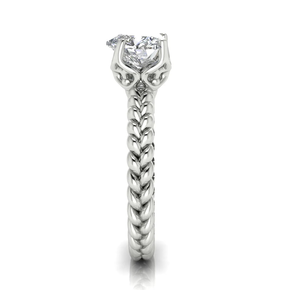 Vintage-Inspired Solitaire Ring with Twisted