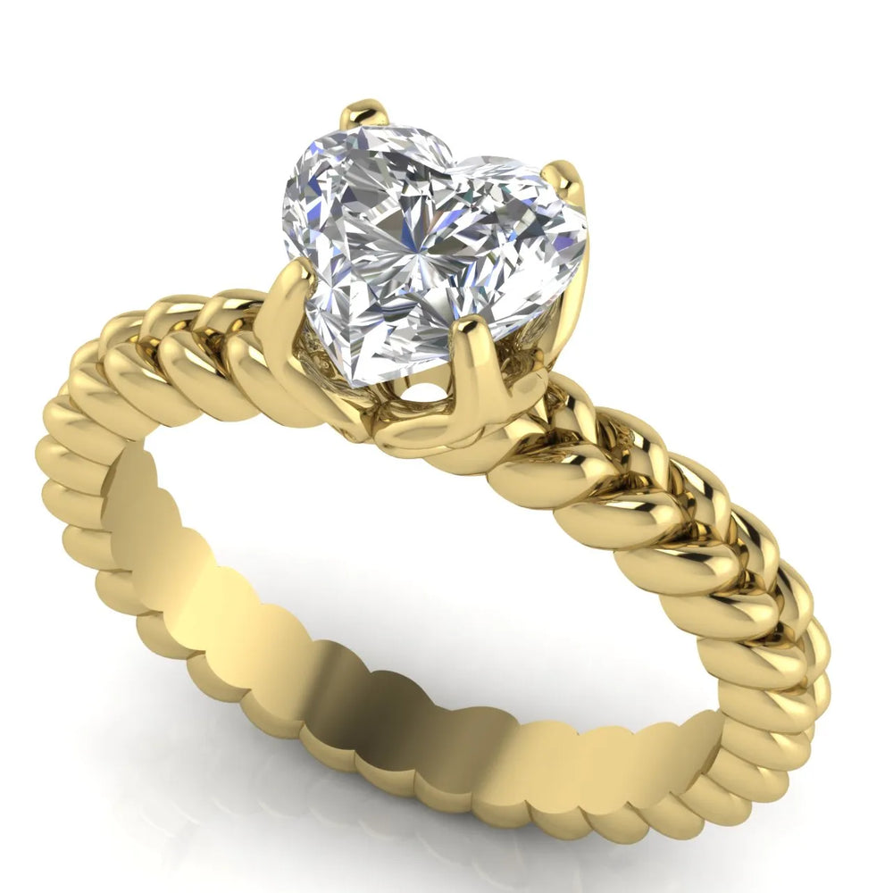 Vintage-Inspired Solitaire Ring with Twisted